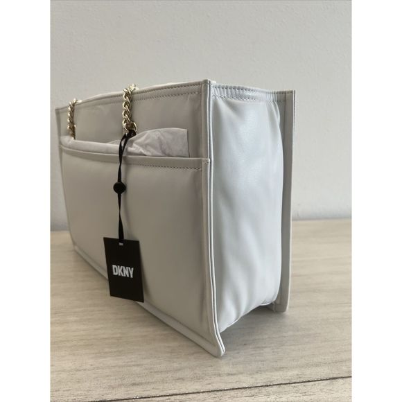 DKNY Maggie Ivory Tote Bag R34AZB73 NWT Large Designer Handbag Purse - Picture 7 of 14